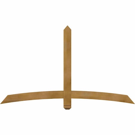 Ekena Millwork Bellingham Rough Sawn Timber Gable Bracket, Western Red Cedar, 72"W x 42"H x 4"D x 4"F, 14/12 Pitch GBW072X42X0404BEL00RWR